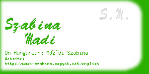 szabina madi business card